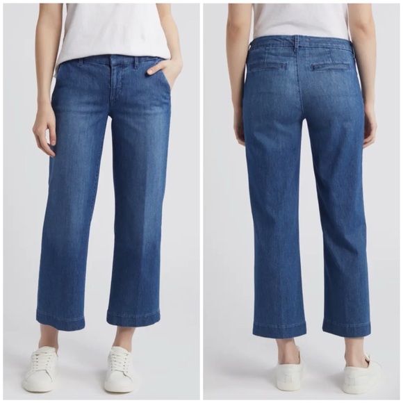 Frank & Eileen Westport Wide Leg Trouser Jeans Crop Ankle Sz 6 - Picture 1 of 11